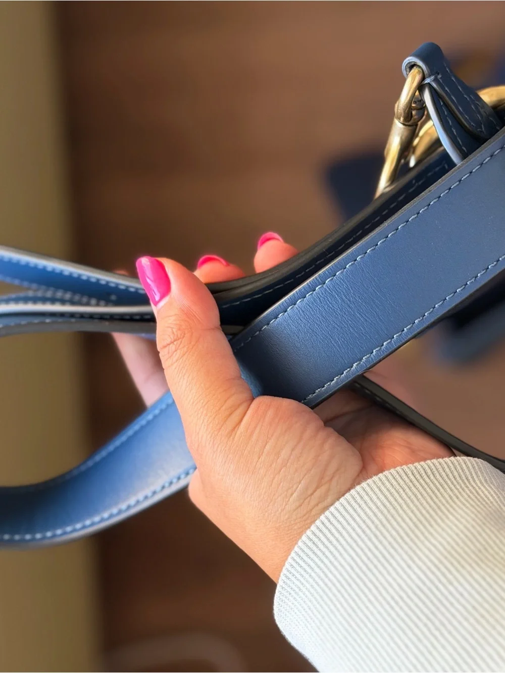 Coach Chain Tabby Shoulder Bag 30 in Signature Denim Blue Brass
